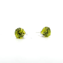 6.0mm Lime 3A CZ Snap-In Post Earring, Sku#5011260M8