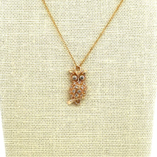 Owl Charm, Gold Plated, Sku#M3125