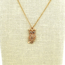 Owl Charm, Gold Plated, Sku#M3125