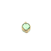 Light green oval shape double ring crystal charm,SKU#M2143light green