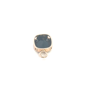 Square shape crystal charm, gold plated, SKU#M2164