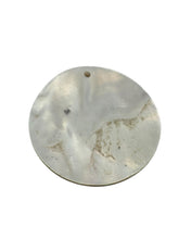 Round mother of pearl, flower carved, SKU#M3449