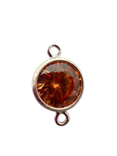 3mm, sterling silver , 3A, Cubic Zicronia Bezel Connector 
SKU#5030CM11