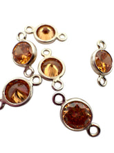 4mm,sterling silver, 3A, Cubic Zicronia Bezel Connector 
SKU#5005780M11