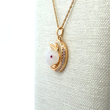Moon Rabbit Pendant, Gold Plated, M4433