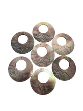 Round mother of pearl, carved, SKU#M2344