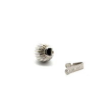Solid White gold bead clasp, 8mm, SKU#A008C-W