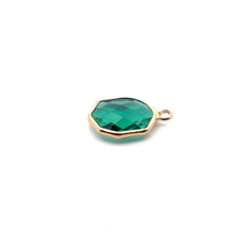 Emerald green trapezoid  crystal charm, SKU#M2161emeraldgreen