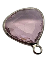 Pink triangle crystal charm, SKU#M2168-30