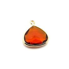 Champaign triangle shape crystal charm, SKU#M2168champaign
