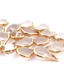 Clear round tear drop shape charm, SKU#M2164clear