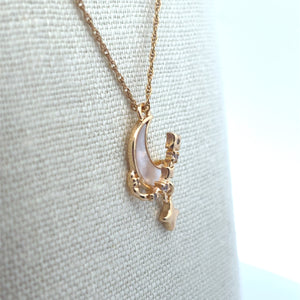 Moon And Star Charm, Gold Plated, M4422