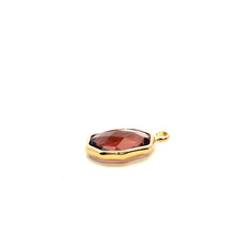 Brown trapezoid  crystal charm, SKU#M2161brown