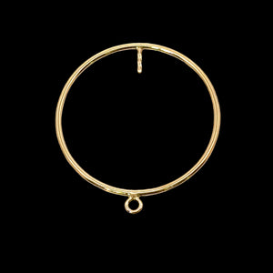 14KGF round drop W/ Peg, SKU#4003525P
