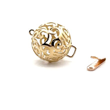 Solid gold bead clasp, 12mm, SKU#AW160-13
