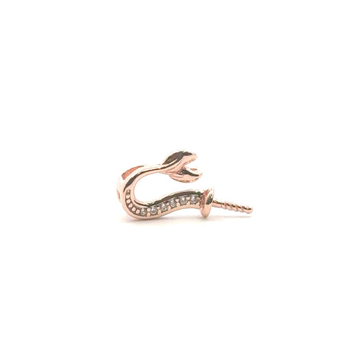 Rose gold plated mermaid tail nail with add on peg, SKU#M3733R