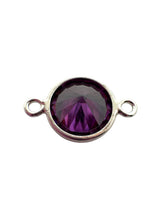 3mm, sterling silver , 3A, Cubic Zicronia Bezel Connector 
SKU#5030CM2