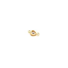White 3A CZ Vertical Heart Bezel, SKU#4048VCM4