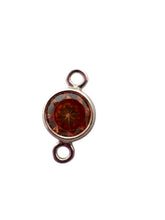 4mm,sterling silver, 3A, Cubic Zicronia Bezel Connector 
SKU#5005780M11