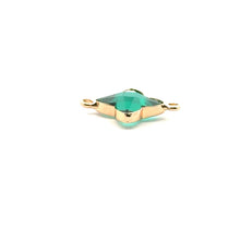 Gold star charm SKU#3103emeraldgreen