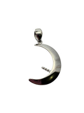 14K solid white gold Moon pendant, SKU#TP-77