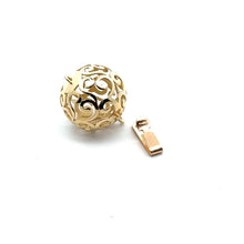Solid gold bead clasp, 12mm, SKU#AW160-13