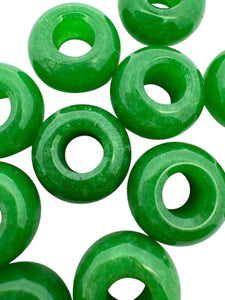 Green Aventurine Donut Jade Beads, Sku#BG79