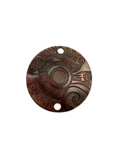 Round mother of pearl, carved flower, SKU#M3000