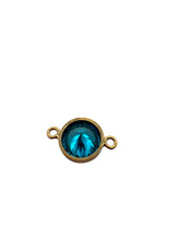 4mm,Gold Filled, 3A, Cubic Zicronia Bezel Connector 
SKU#4005780M9