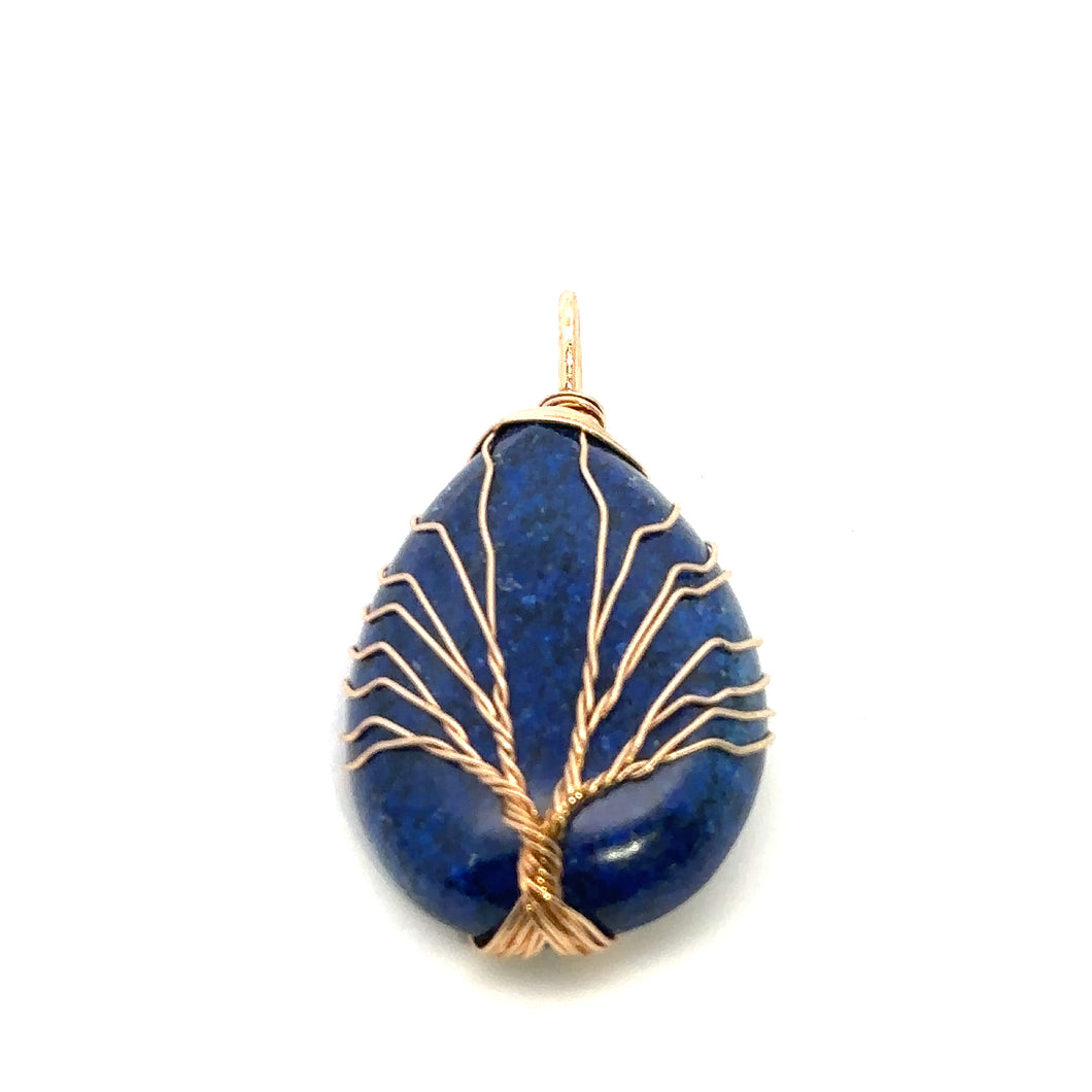 Lazurits stone, wire wrapped stone, SKU#M3014