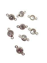 4mm,sterling silver, 3A, Cubic Zicronia Bezel Connector 
SKU#5005780M4