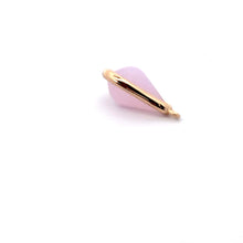 Pink round tear drop shape charm, SKU#M2160pink
