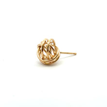 10.0mm open knot post earring, 14KGF, SKU#400K10P