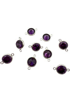 3mm, sterling silver , 3A, Cubic Zicronia Bezel Connector 
SKU#5030CM2