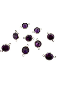 3mm, sterling silver , 3A, Cubic Zicronia Bezel Connector 
SKU#5030CM2
