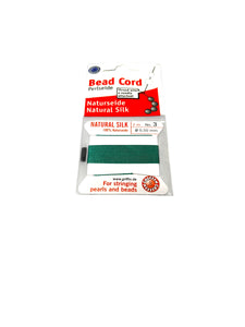 Green Bead Cord - Perlseide