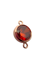 6mm, Rose Gold Filled, 3A, Cubic Zicronia Bezel Connector 
SKU#4805781M7