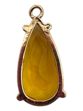 Yellow tear drop crystal charm, SKU#M2152yellow