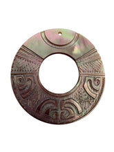 Carved round mother of pearl, SKU#M2339