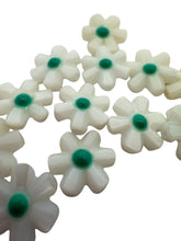10mm Teal flower Mother Of Pearl, SKU#M4670