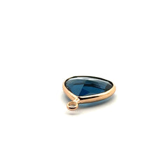 Dark ocean blue triangle crystal charm, SKU#M2168Ocean