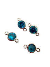 4mm,sterling silver, 3A, Cubic Zicronia Bezel Connector 
SKU#5005780M12