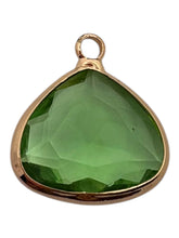 Green triangle shape crystal charm, SKU#M2168-21