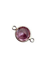 3mm, sterling silver , 3A, Cubic Zicronia Bezel Connector 
SKU#5030CM10