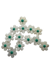 10mm Teal flower Mother Of Pearl, SKU#M4670