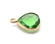 Light green triangle crystal charm,SKU#M2137Lgreen