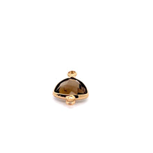 Light black triangle double ring crystal charm, SKU#M2157Lblack