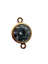 3mm, Gold filled , 3A, Cubic Zicronia Bezel Connector 
SKU#4030CM3