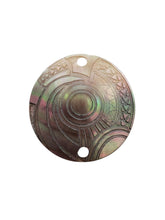 Round mother of pearl, carved, SKU#M2999