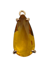 Yellow tear drop crystal charm, SKU#M2152yellow